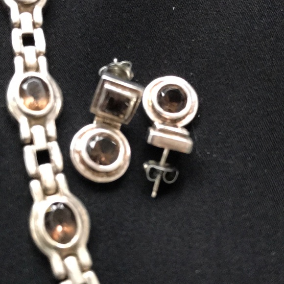 Sterling Silver Bracelet and Earring Set - Picture 2 of 3